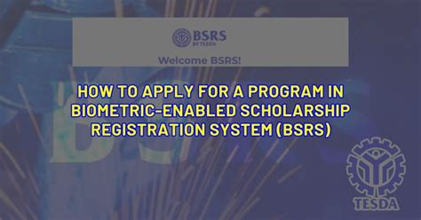 How to Apply for a BSRS Program at TESDA.